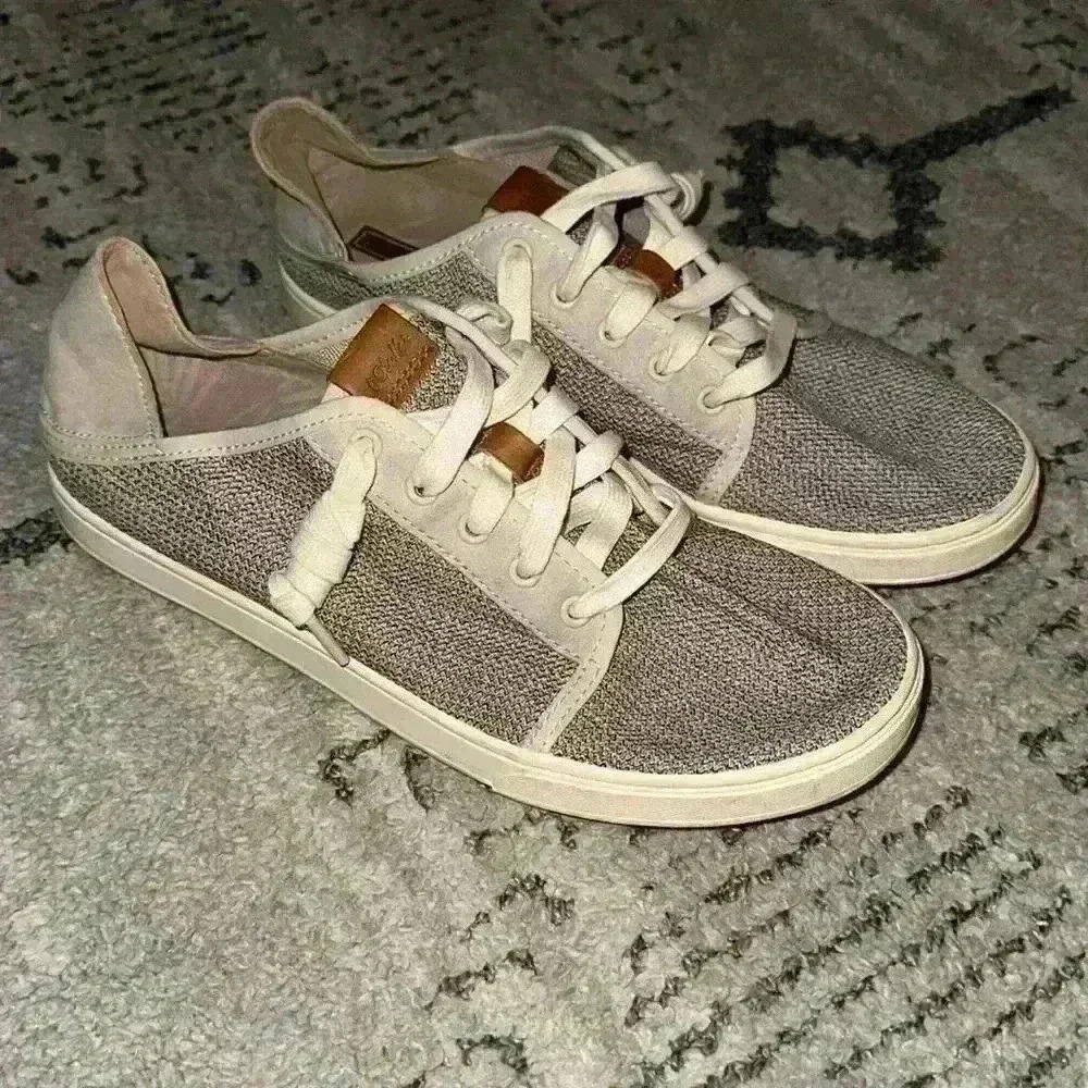 OluKai Pehuea Li Comfort Lightweight Sneakers Shoes Tan Women’s Size 9.5